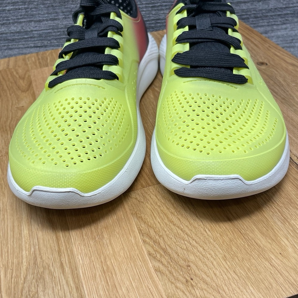 Crocs Literide Dip Pacer Sneaker Men 10 Yellow Red Comfort Loafer Shoes Beach - Picture 9 of 11